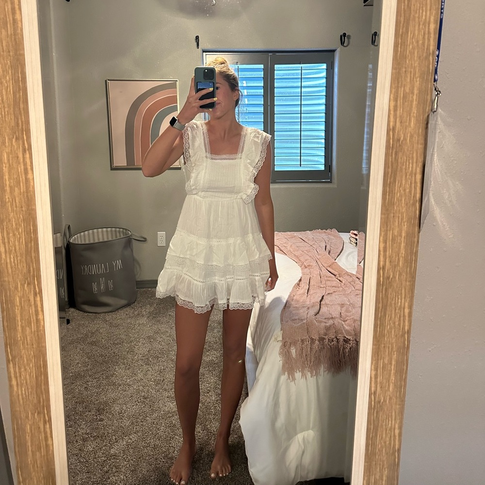 White mini dress